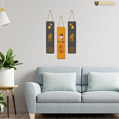 Designer Wooden Wall Hanging (WH_8109N) Set of 3