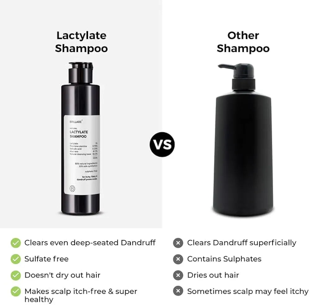 Brillare Lactylate Anti-Dandruff Shampoo for Women & Men - 200 ml