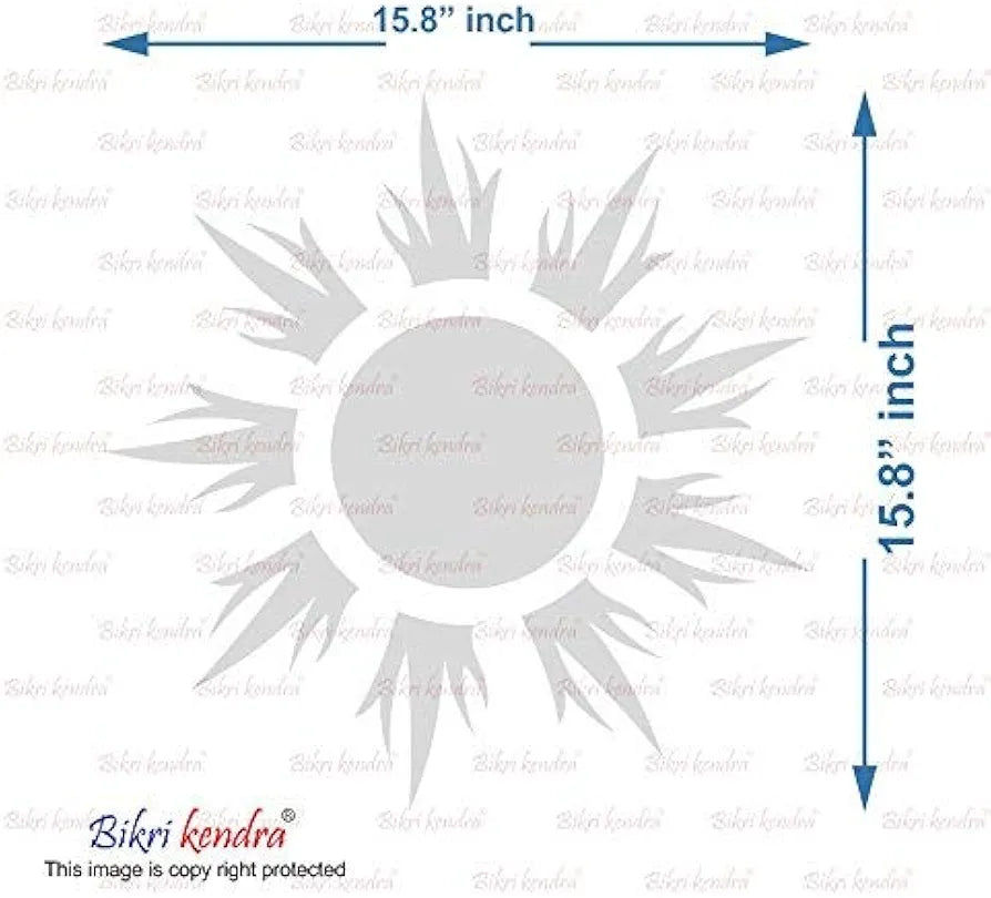 Bikri Kendra Sun Purple Mirror Stickers for Wall, Acrylic Mirror Wall Decor Sticker Model 11