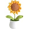 Crochet Flowers Artificial Sunflower Sunflower Pot