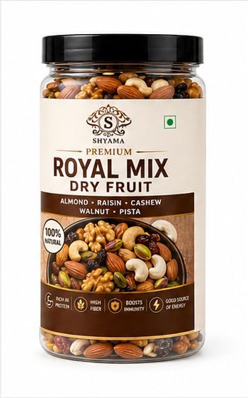 Shyama Dry Fruits Mix, I Fit for Fasting | Healthy Snacks Mixed Nuts Contains Almonds, Cashews, Dates, Black Raisin, Green Raisin 1kg