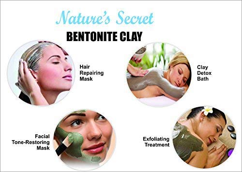 Nature's Secret white Bentonite Clay Powder Organic. Use for Clay Mask Detox Etc. Healing Detoxifying Useful on Oily Skin. Cosmetic-grade. (100 gm) (creamy white)