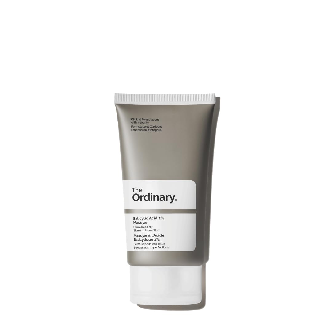 The Ordinary Salicylic Acid 2% Masque, Clarifying Charcoal & Clay Mask for Blemish-Prone Skin, 50ml