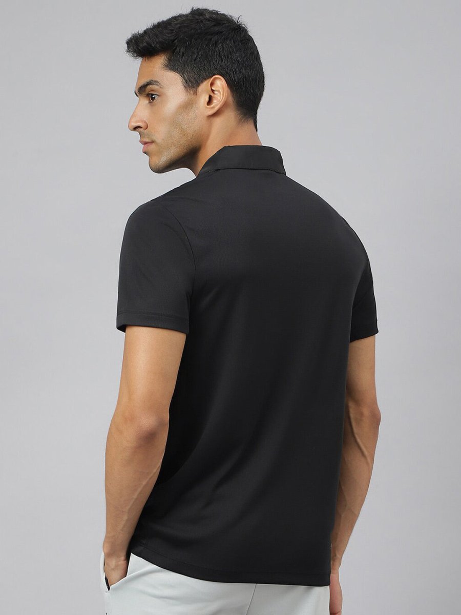 Alcis Men Train-Tech Anti-Static Slim-Fit Training Polo T-Shirt