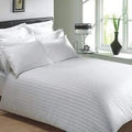 Trance Home Linen 400 TC 100% Cotton Queen Sheet Set 4pcs -1 Fitted Sheet +1 Flat Sheet and 2 Pillow Covers Colour White Stripes