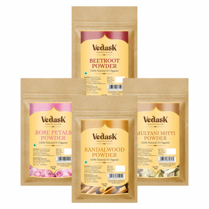 Vedask Organic Face Pack Powder Mask-Combo