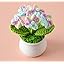 Crochet Flowers Artificial Sunflower Mushroom with Daisy Pot