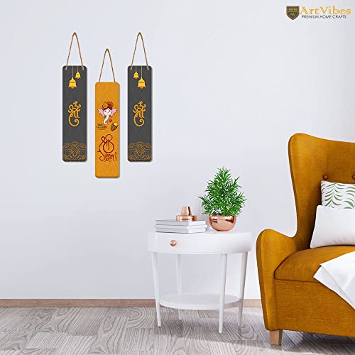 Designer Wooden Wall Hanging (WH_8109N) Set of 3