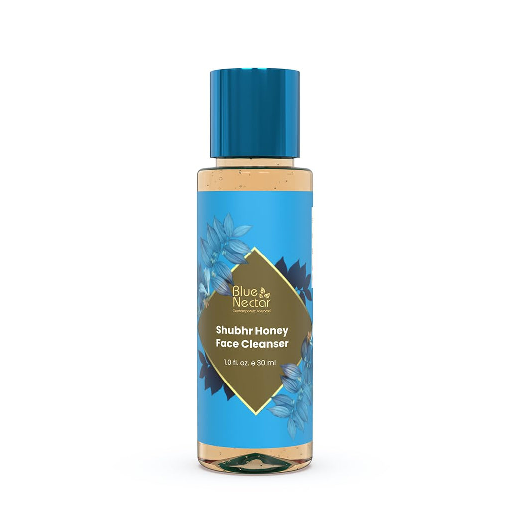 Blue Nectar Honey Face Wash for Detan & Glowing Skin for Men & Women | Radiance & Even Skin Tone | Ayurvedic Face Wash for Dry, Oily & Sensitive Skin (8 Herbs, 30ml)