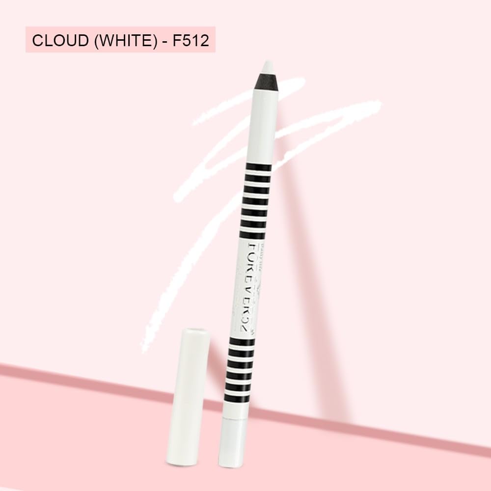 Daily Life Forever52 Waterproof Smudgeproof Smoothening Eye Pencil For Long Lasting Eye Makeup, (White) F512
