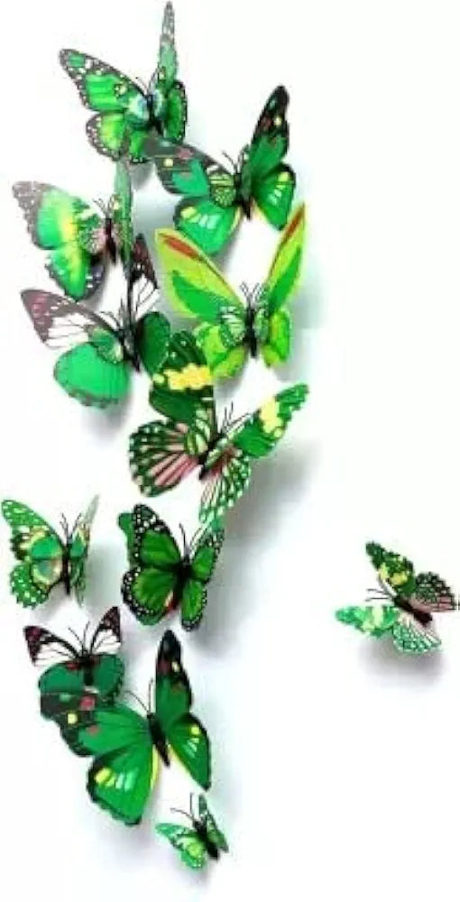 Rangoli Butterfly Wall Stick or Magnet Self Adhesive Removable PVC Design-14