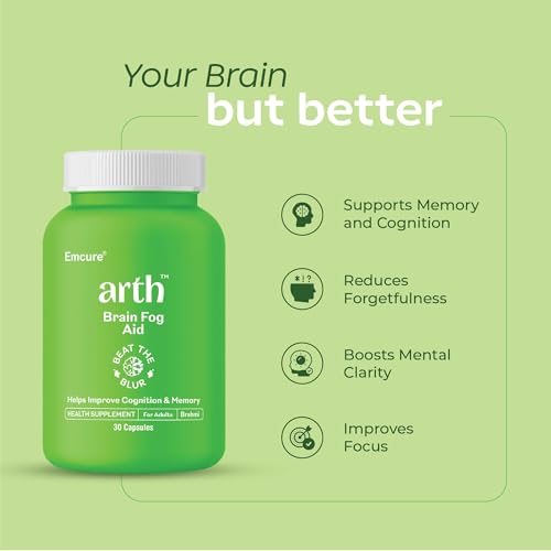 Arth Brahmi & Sleep Support Combo for Men & Women | Focus in Day, Deep Sleep at Night | Brahmi 30 Capsules for Memory, Focus & Mental Clarity + Melatonin 30 Sleep Gummies for Deep Sleep & Relaxation