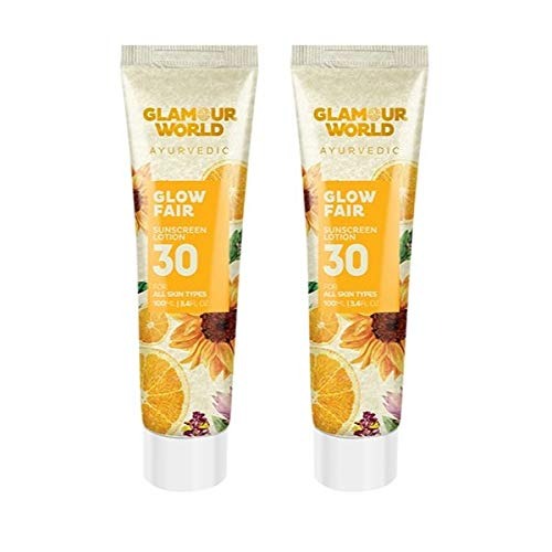 Glamour World Ayurvedic Glow Fair 30 Sunscreen Lotion - 100 ml (Pack of 2)