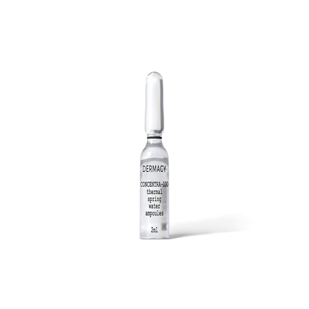 Dermacy Concentra -100 Thermal Spring Water Ampoule | 100% Pure Thermoactiv Spring Water | Long Lasting Hydration | 6 Ampoules In One Kit | For Women & Men | All Skin Types