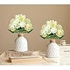 Artificial Peony Flower Stick Bunch Faux Fabric Flowers Yellow Without Vase