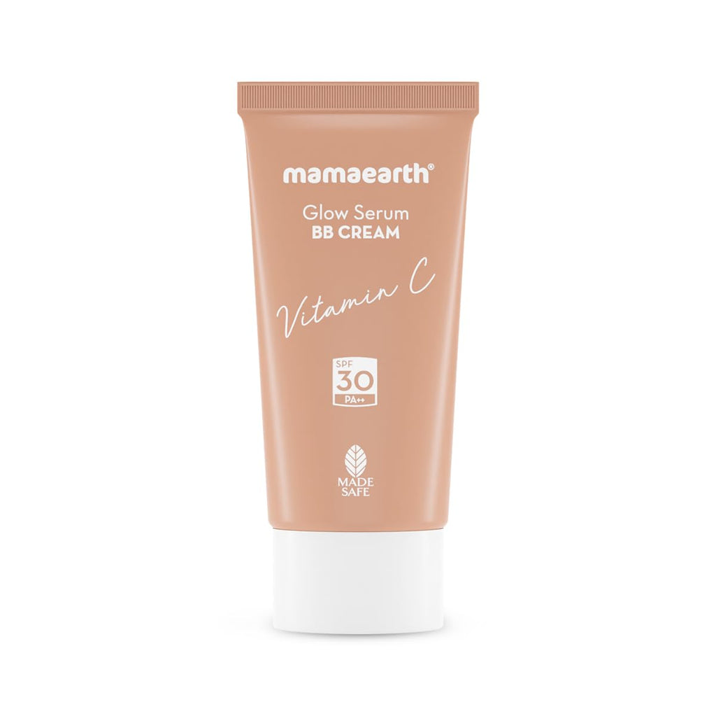 Mamaearth Glow Serum BB Cream with Vitamin C & Turmeric - 25 g | Long Lasting Natural Coverage | SPF 30 PA++ Sun Protection| Lightweight & Hydrating