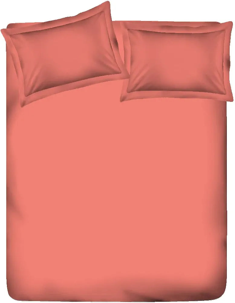 Layers Be Bold Cotton Bedsheet Set for All Seasons Lightweight 140 TC King Size Saffron