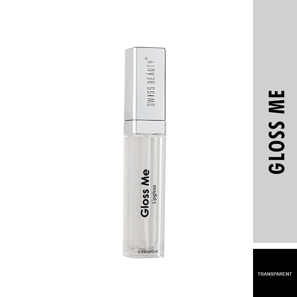 Swiss Beauty Gloss Me Lip Gloss | Lightweight | Glossy Finish | Non-sticky |With Jojoba Oil & Glycerine | 6.7ml