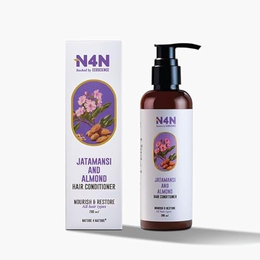 Nature4nature Nourishing Hair Conditioner - 200 Ml | Jatamansi & Almond Extract for Reduced Frizz & Detangling