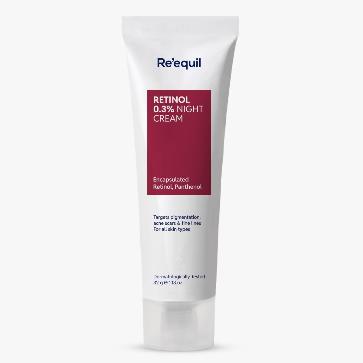 RE' EQUIL 0.3% Retinol Night Cream, Improves Skin Texture, Reduces Acne, Unisex, For All Skin Types, 32G