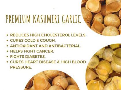 Namo Organics - 500g Kashmiri Mountain Garlic Lehsun | Certified Organic Single Clove Snow Mountain Garlic | Allium Sativum - Longer shelf life