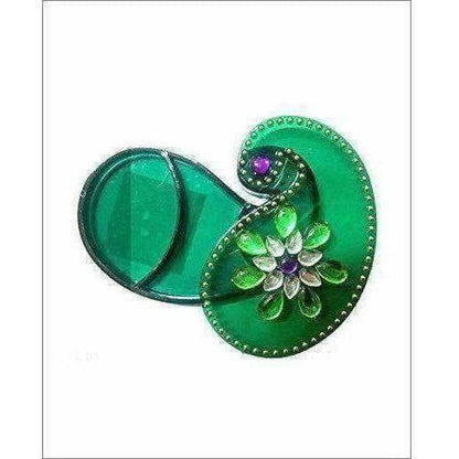Green Color - Acrylic Kankavati Box Pack of 6