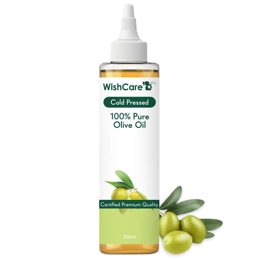 WishCareÂ® 100% Pure Premium Cold Pressed Olive Oil for Hair & Skin - 200ml