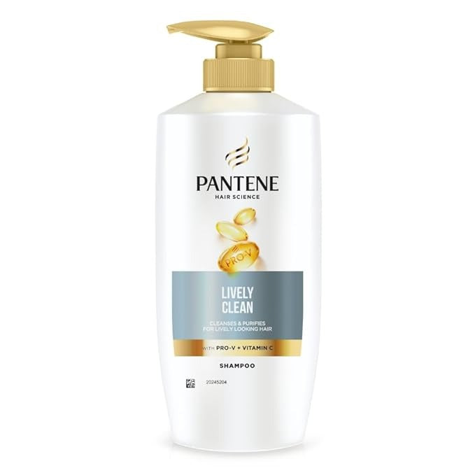 Pantene Advanced Hair Care Solution Lively Clean Shampoo - 650 ml (Pack of 2)