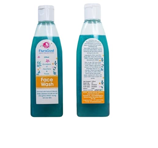 FloraSoul Naturals Face Wash For All type Skin Man & Women | Fragrance - Lemon | 100 Ml