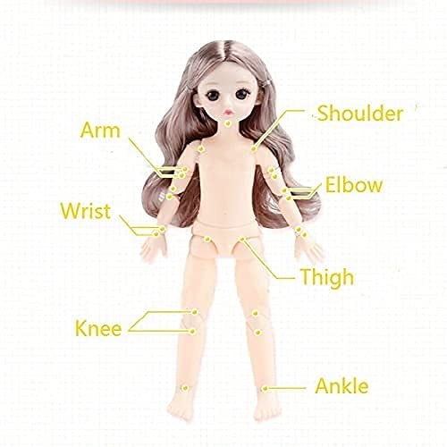 Tickles Movable Joints Cute Beautiful Eyes Fashionable Princess Dress Doll 30 cm Color Light Pink 1