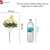 Artificial Peony Flower Stick Bunch Faux Fabric Flowers Yellow Without Vase