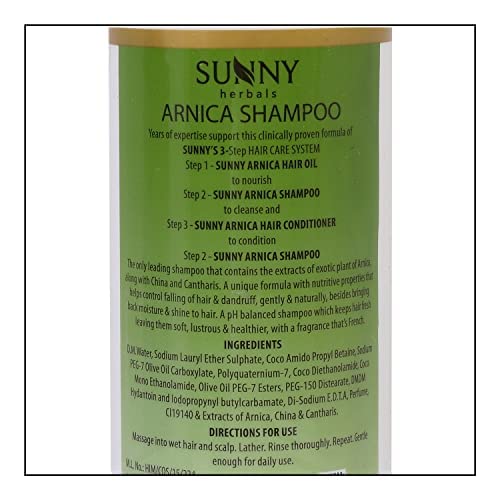Sunny Herbals New & Improved pH Balanced Arnica Shampoo For Soft Lustrous & Healthy Hair - 150 (Pack of 2)