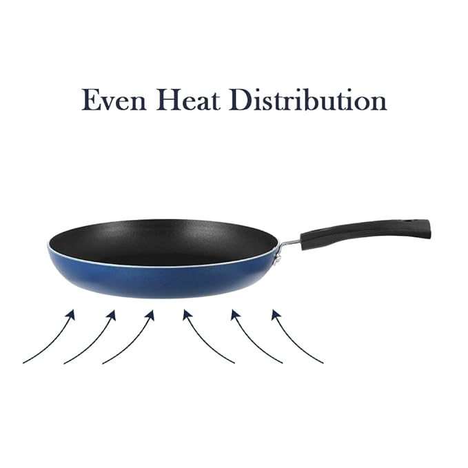 Vinod Zest Aluminium Non Stick Frypan - 20 cm | Skillet Pan | 3 Layer Ceramic Coating | 3 mm Thick