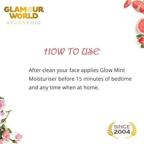 GLAMOUR WORLD Ayurvedic Glow Mint Moisturiser Cream - 100 ml (Pack Of 2)
