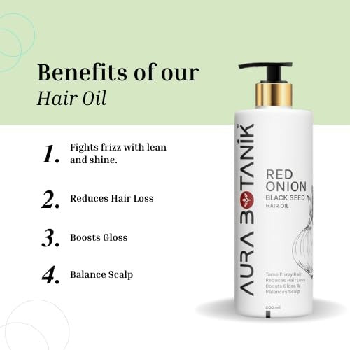 Aura Botanik Red Onion & Collagen Anti-Hairfall Oil - 200 ml