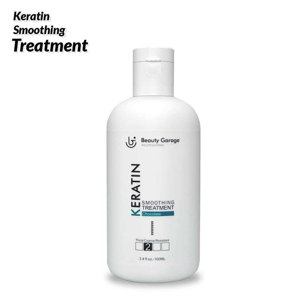 Beauty Garage Professional Hair Straightening, Smoothing Keratin Treatment For Silky, Smooth Natural Hair - Chocolate Formula From Gk (100 ML)