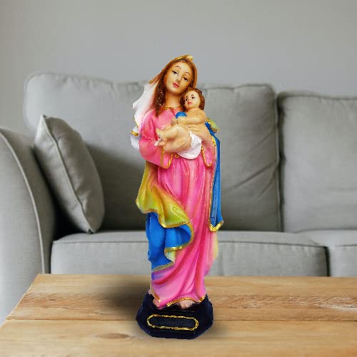 Newven Polymarble Madona Showpiece Idol Christian Statues Mother Mary Catholic Wall Decorative
