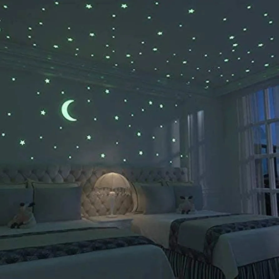 God & God's Radium Stars Wall Sticker Just Peel & Stick Small Size Pack of 2 Code Gs1392 Design 15