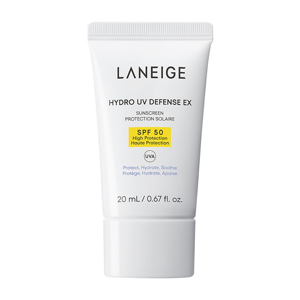 LANEIGE Hydro UV Defense Sunscreen EX SPF 50+ | Broad Spectrum | Moisture Based Sunscreen | Light & Non-Greasy | No White Cast | Soothing Hydration | Suitable for All Skin | For Men & Women