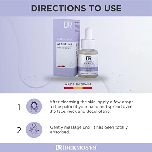 DERMOSYS Argireline Wrinkle Reducer Serum | With Collagen & Hydrolyzed Wheat Protein | Hydrating & Anti-Aging | Daily Use Serum | For All Skin Types - 30ml