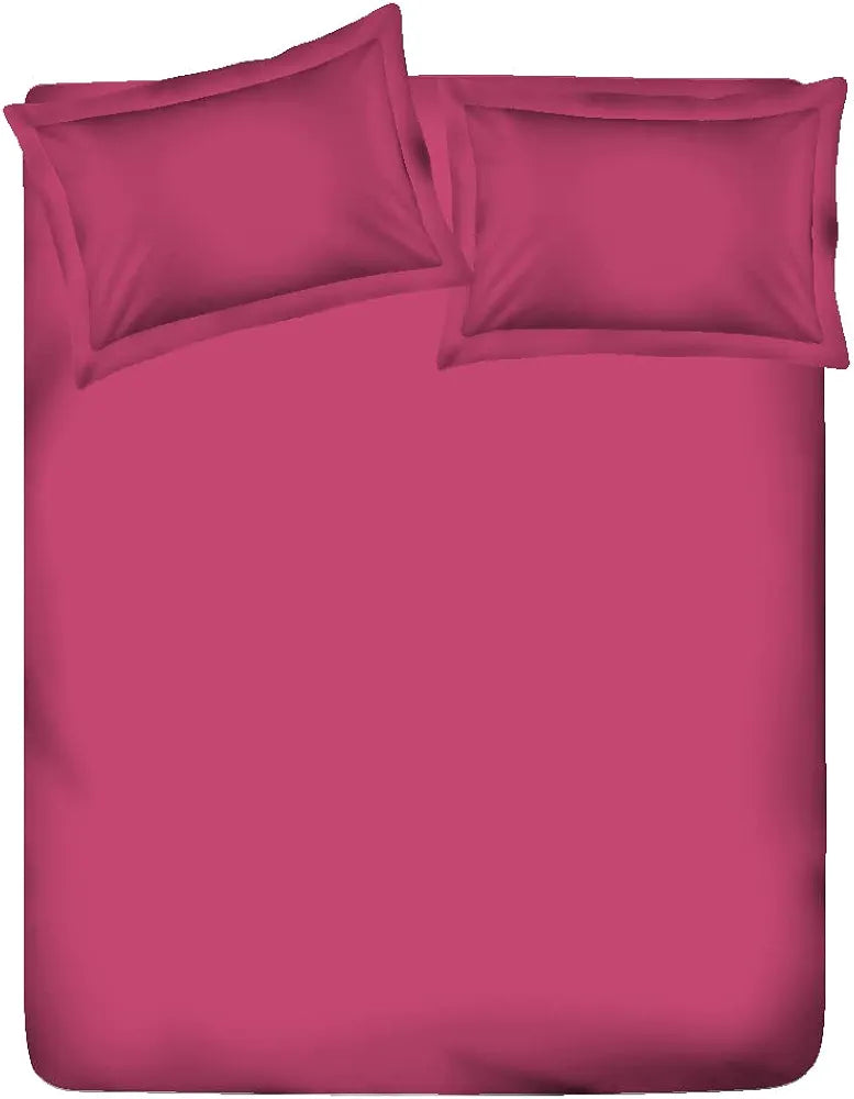 Layers Be Bold Cotton Bedsheet Set for All Seasons Lightweight Moisture Absorbent 140 TC King Size Magenta