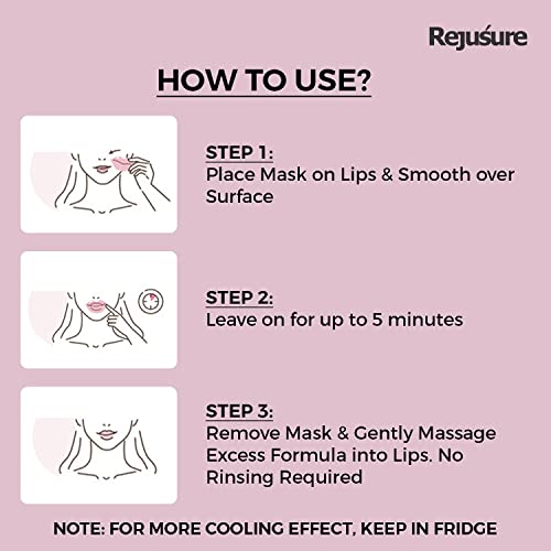Rejusure Biocellulose Lip Mask Hydrates Lip Anti-chapped Lip Mask for Dry Lip Men & Women – 5 Masks