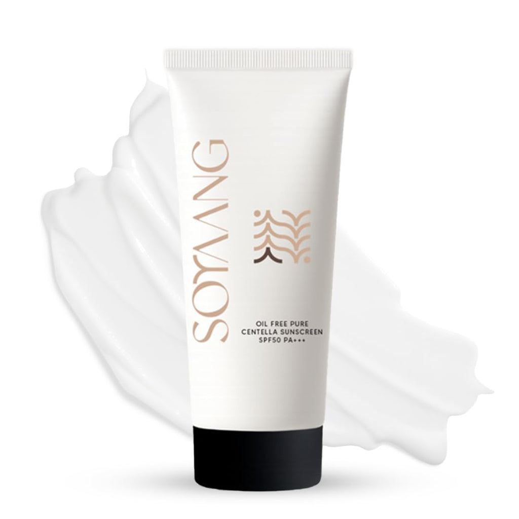 Soyaang Oil-Free Centella Sunscreen SPF50 PA+++ for Indian Men with Niacinamide, Zinc Oxide & Madecassoside | No White Cast | Lightweight, Pore-Minimising Sun Protection | 50g
