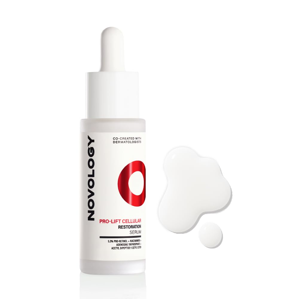 Novology Pro-Lift Cellular Restoration Anti-Ageing Serum with 5.3% Pro Retinol + Adenosine Triphosphate + Peptides| For Firmer Skin, Reduces Fine Lines & Wrinkles| 28 ML