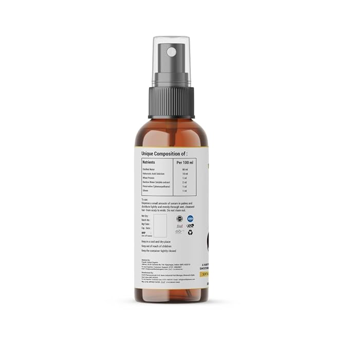 Prasatti Herbal Organic Hair Serum for Silky & Smooth Hair | Instant Shine & Smoothness | 100 Ml