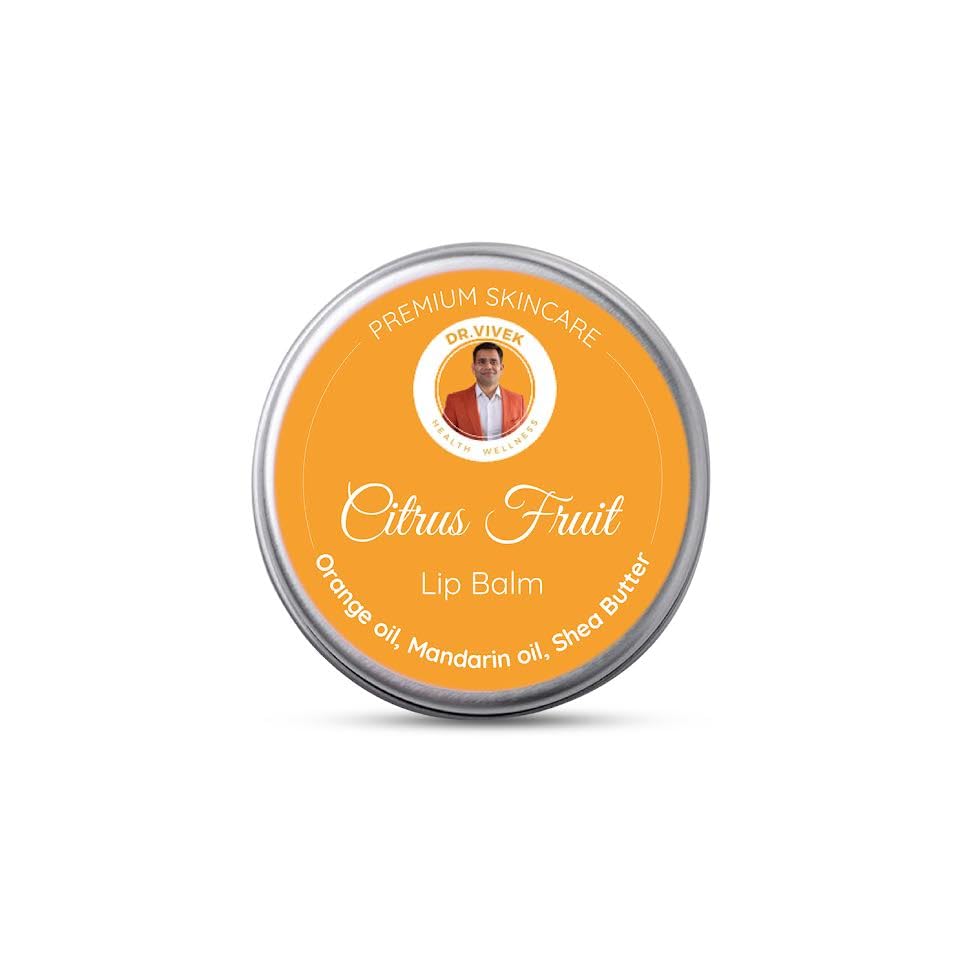 WE HERBAL Limited Edition Citrus Fruit Lip Balm - Deeply Moisturising & Nourishing, All-Natural Ingredients, Long-Lasting Hydration for Smooth, Soft Lips, Ideal for Daily Use, 8gm