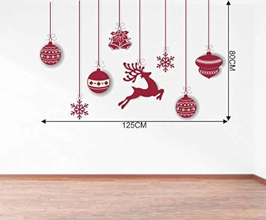 Rawpockets Decals Christmas Hanging Decorative Extra Large Size Wall Sticker Christmas Hanging Decorative