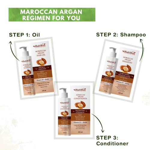 Health Veda Organics Moroccan Argan Shampoo For Hair Repair