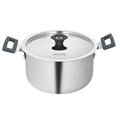 Borosil Cookfresh Tri-ply Stainless Steel Cook & Serve Casserole With Lid | Induction Friendly | 2.2 Litres | 18 Cm