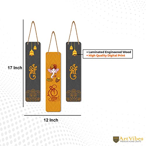 Designer Wooden Wall Hanging (WH_8109N) Set of 3